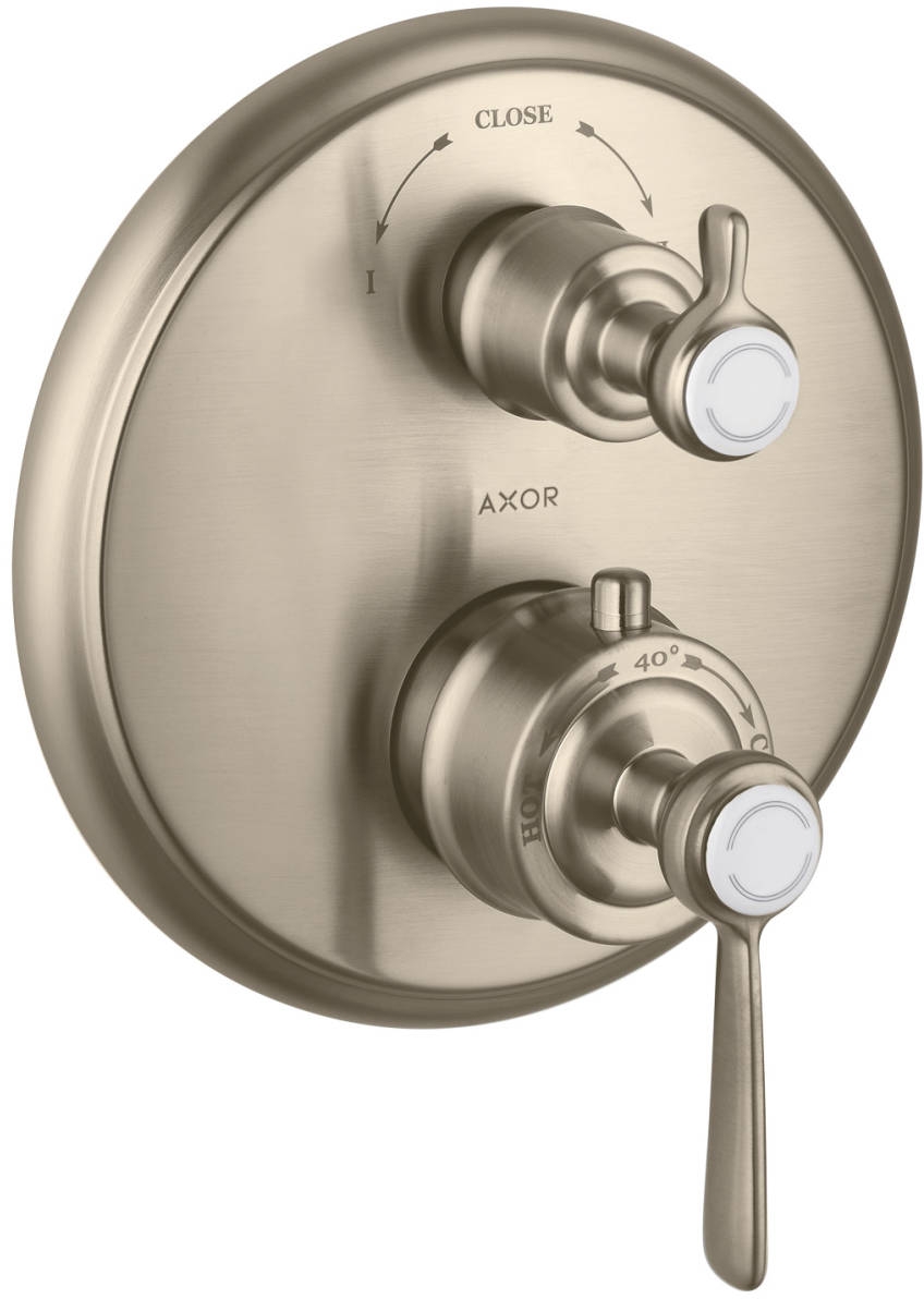 Axor Montreux bateria wannowo-prysznicowa podtynkowa termostatyczna nikiel szczotkowany 16821820