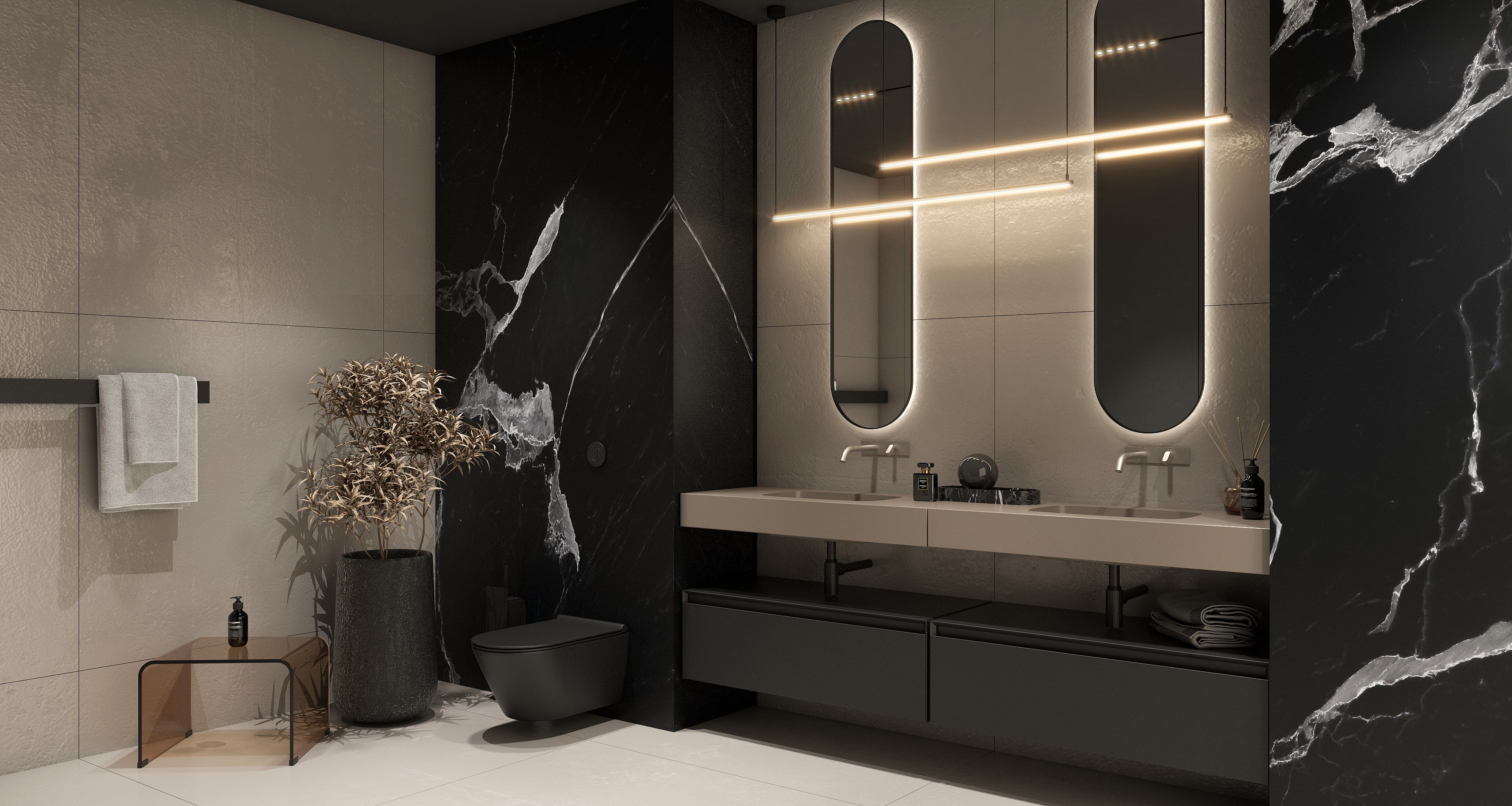 Elita Dimple umywalka 100,8x46 cm prostokątna ścienna fume matt RE041000027020