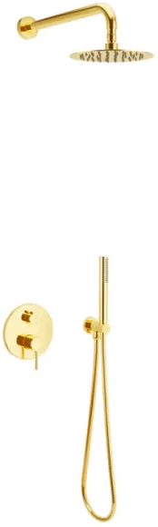 Excellent Pi zestaw prysznicowy podtynkowy z deszczownicą złoty połysk AREX.SET.1245GL - Wysyłka w 24h