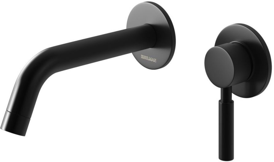 Kohlman Roxin Black bateria umywalkowa podtynkowa czarna QW180RB