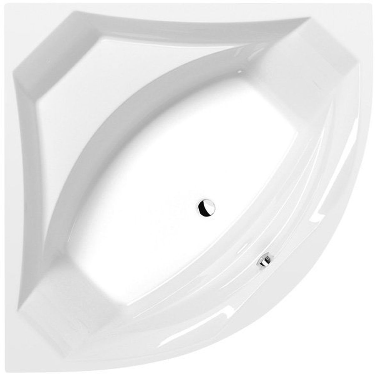 Polysan Rosana wanna narożna 140x140 cm biała 64119