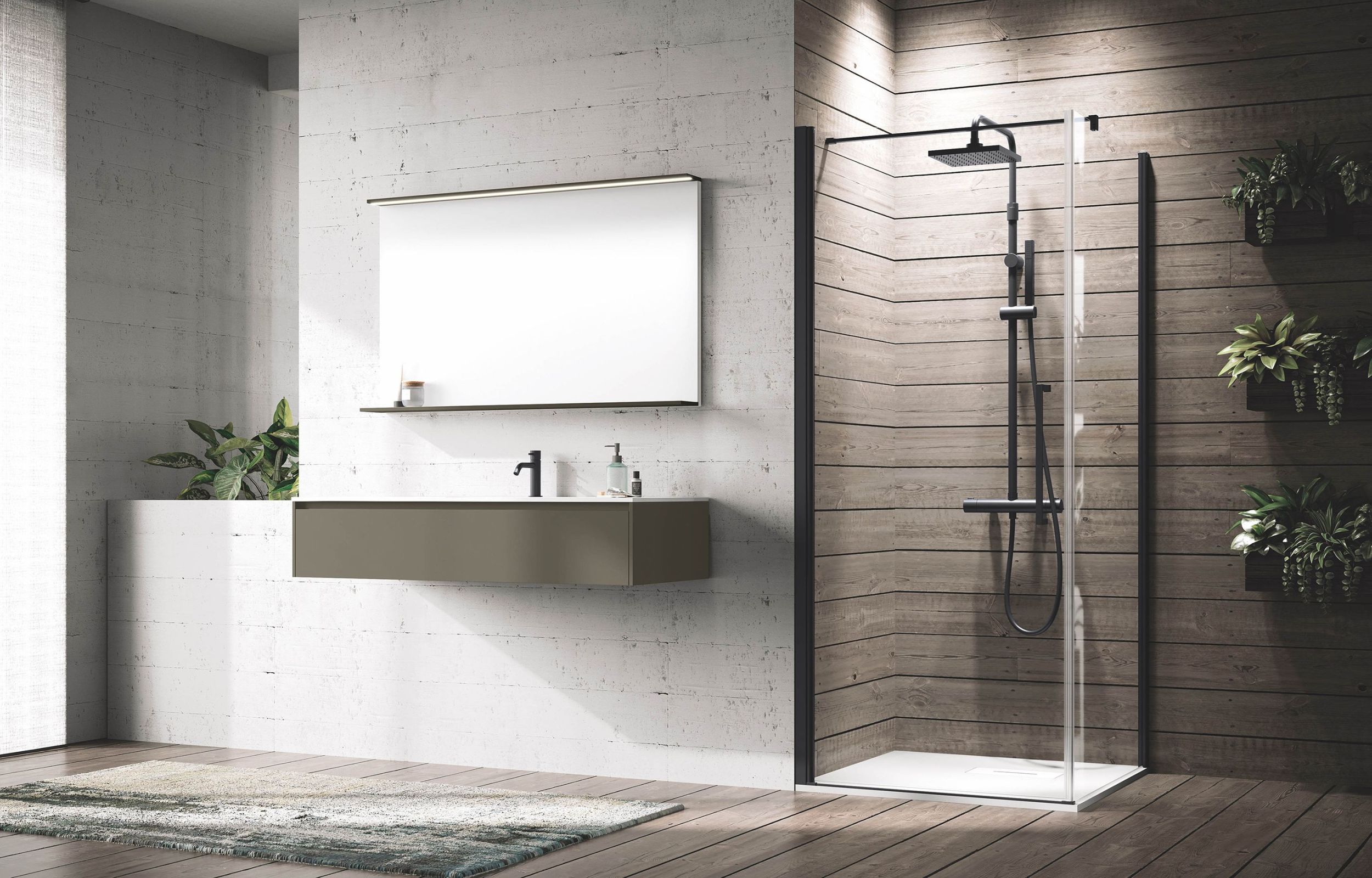 Novellini Young 2.0 G+F ścianka prysznicowa 87 cm boczna czarna/szkło przezroczyste Y2FG87-1H