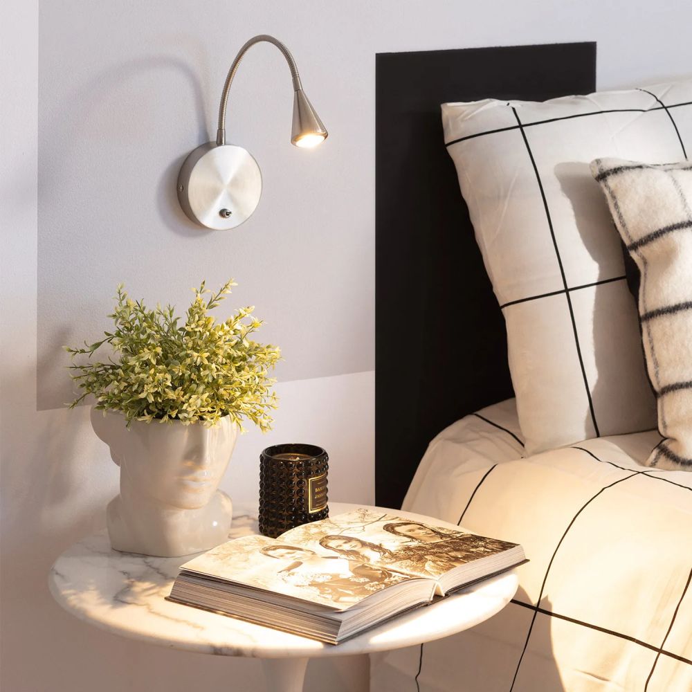 Abruzzo Librio Tommaso kinkiet 1x3 W LED srebrny ABR-KS-3W