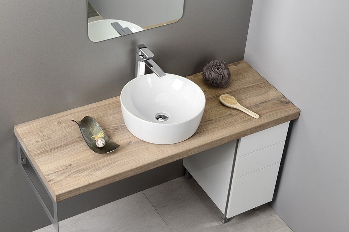 GSI Sand umywalka 40 cm nablatowa okrągła ExtraGlaze biała 903911