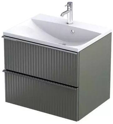 Oristo Etna szafka 59,6x45,5x50 cm podumywalkowa wisząca oliwkowa OR52-SD2S-60-17R