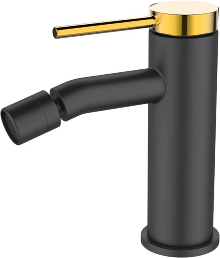 Sea-Horse Ove Black+Gold Stick bateria bidetowa stojąca czarna BJV308B-SG1