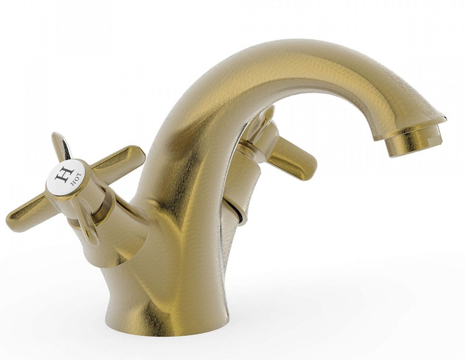 Tres Clasic bateria umywalkowa stojąca stary mosiądz 24210201LV