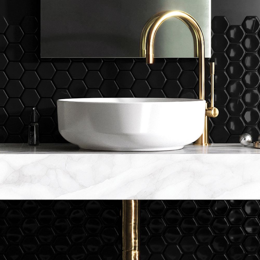 Elita Lorca umywalka 41,5x41,5 cm okrągła nablatowa biała RE040420048060