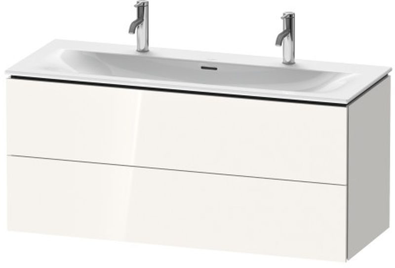 Duravit L-Cube szafka 122 cm podumywalkowa wisząca biały wysoki połysk LC630902222