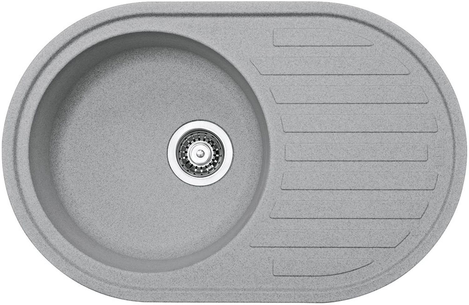 Franke Ronda ROG 611-77 zlewozmywak 77x50 cm Fragranite kamienny szary 114.0676.331