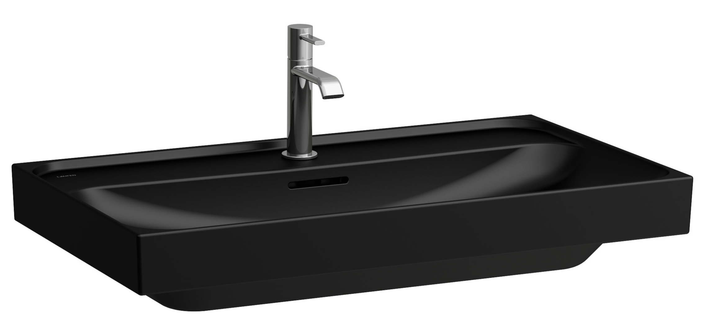 Laufen Meda umywalka 80x46 cm prostokątna ścienna czarny mat H8161177161091