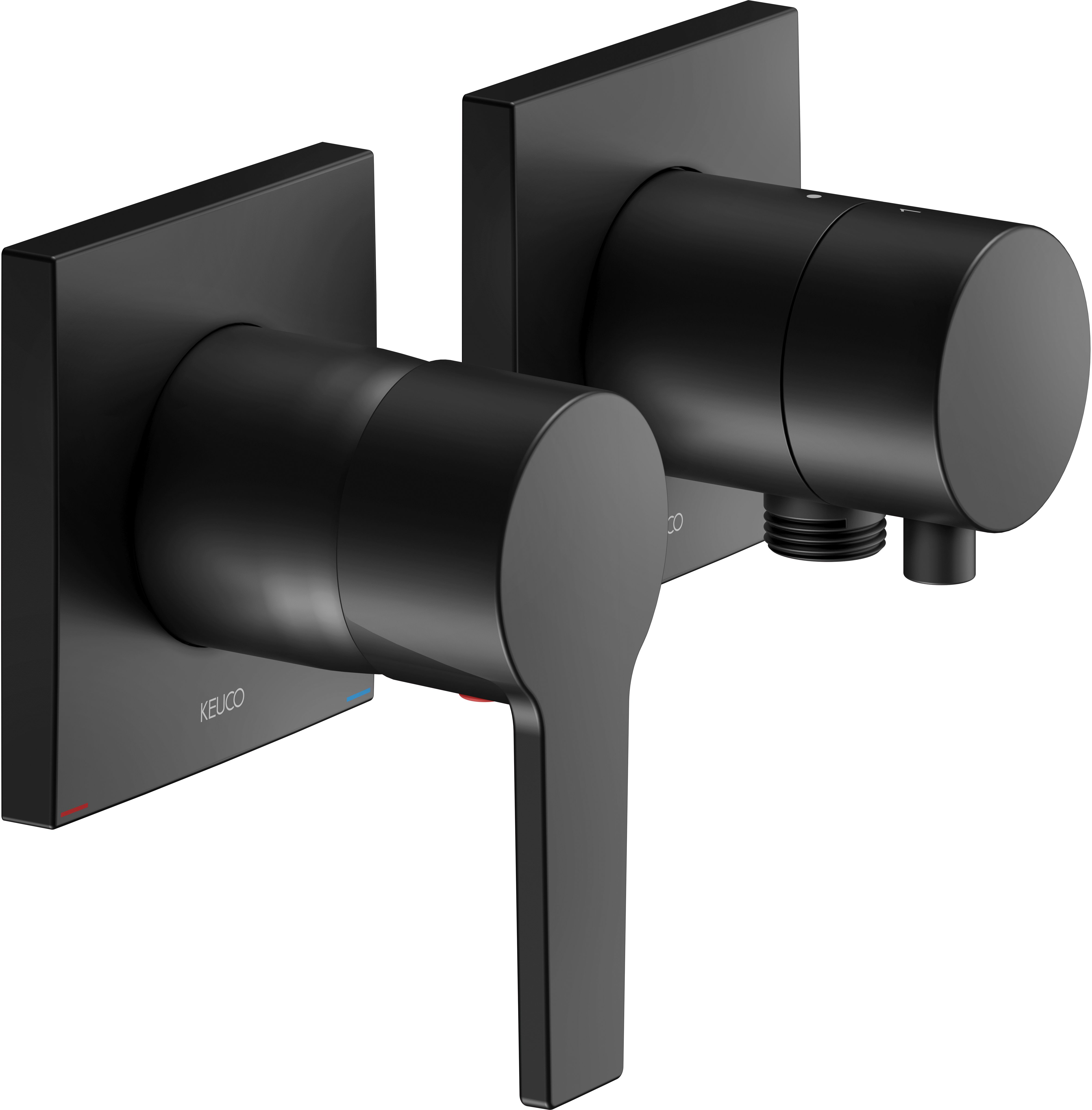 Keuco Edition 11 bateria prysznicowa podtynkowa czarny mat 51151371122