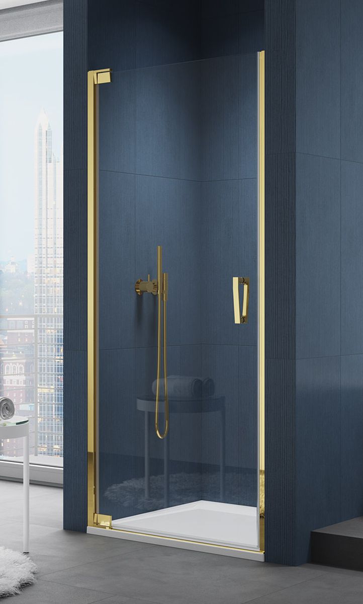 SanSwiss Cadura drzwi prysznicowe 100 cm lewe złoty/szkło przezroczyste CA1CG1001207
