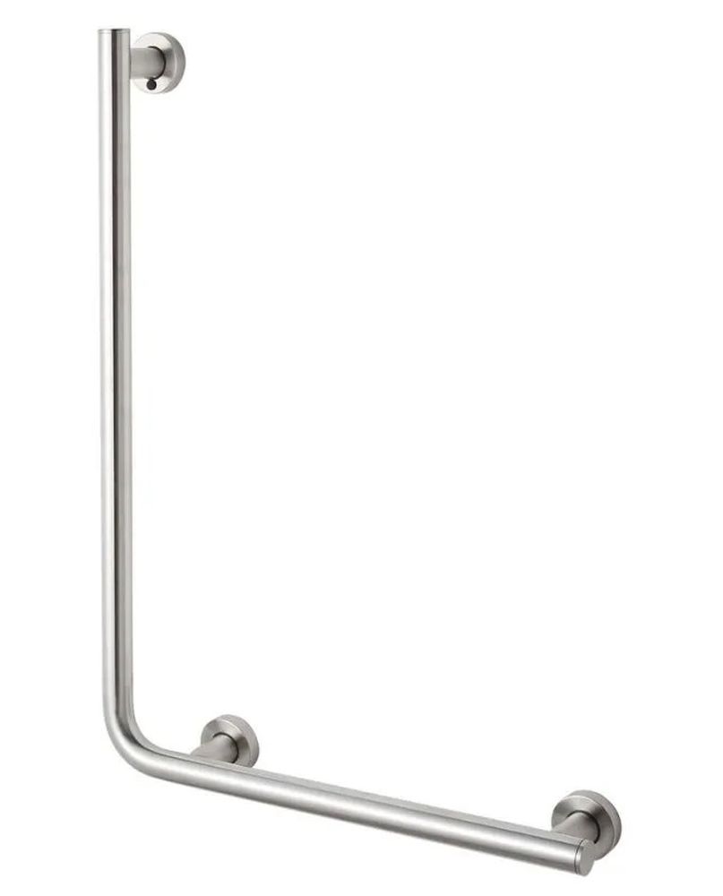 Stella poręcz ścienna 55x77 cm kątowa prawa stal szczotkowana 26.042R-SB