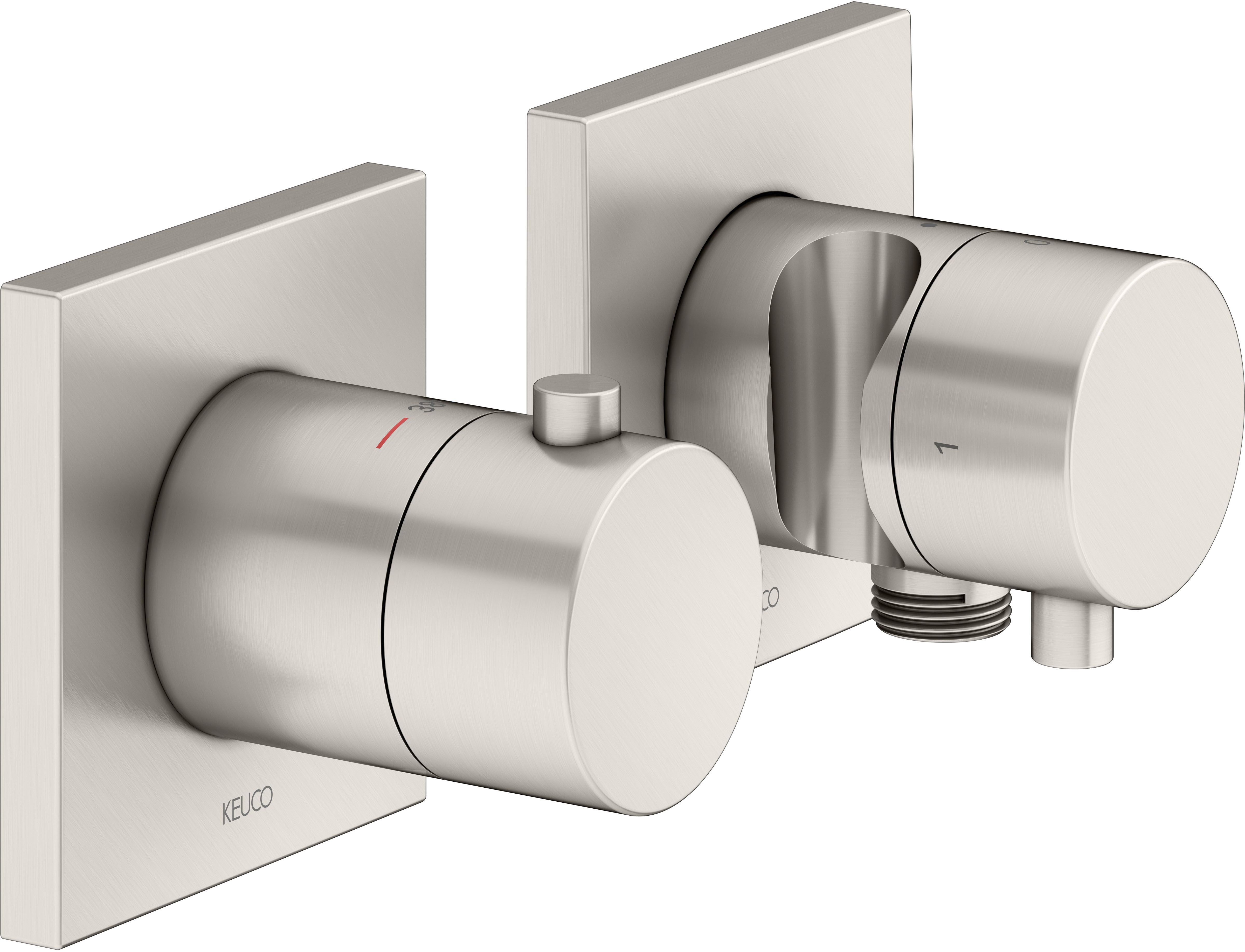 Keuco Edition 11 bateria prysznicowa termostatyczna podtynkowa nikiel szczotkowany 51153051222
