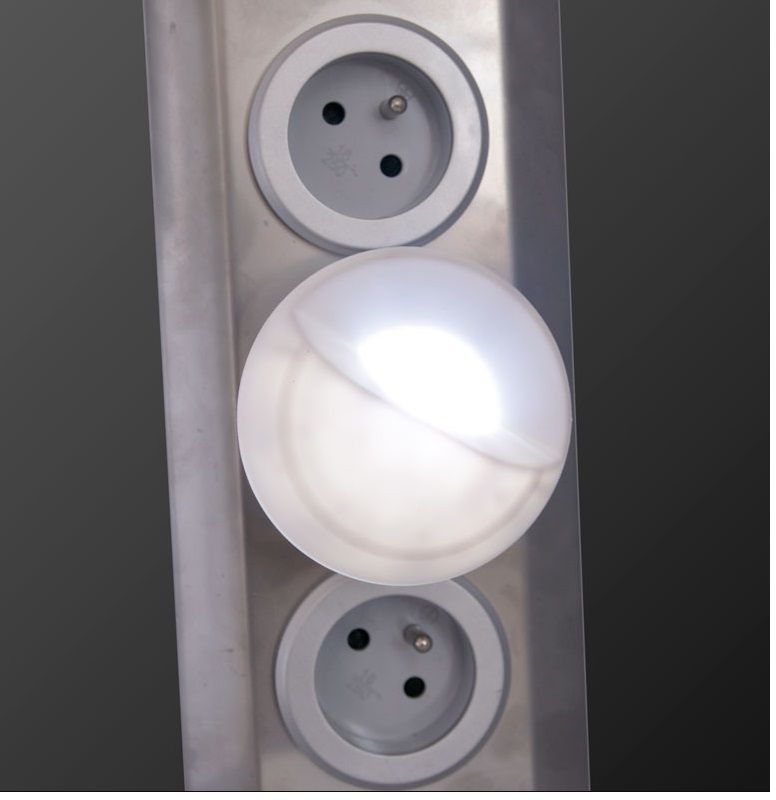 DPM lampka nocna z czujnikiem zmierzchu 1x1 W biała QM244