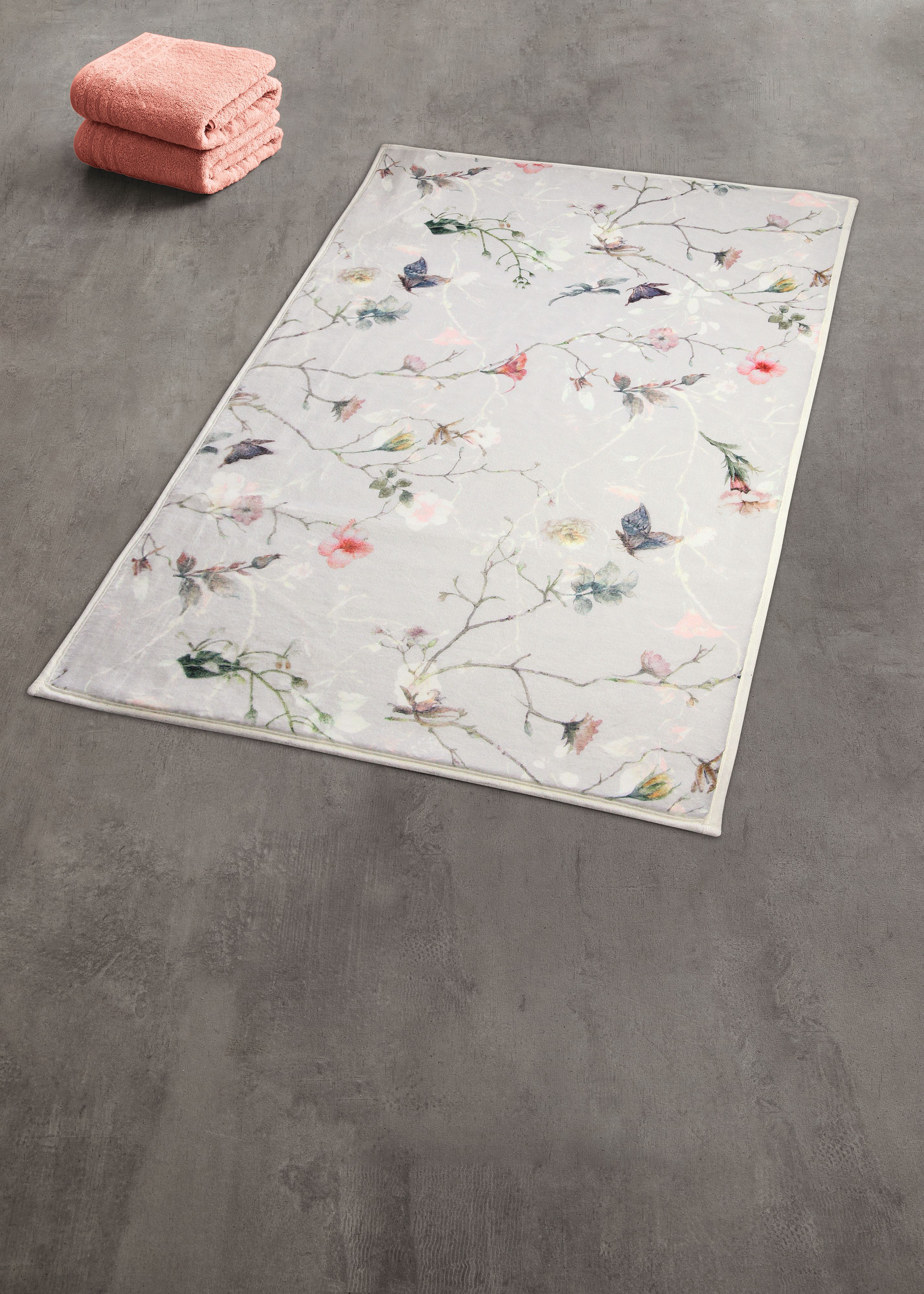 Kleine Wolke Flores dywanik łazienkowy 60x50 cm poliester multikolor 9161148433