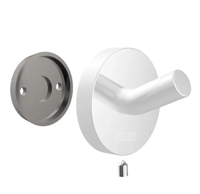 Emco Round wieszak na ręcznik haczyk pojedynczy biały 437513900