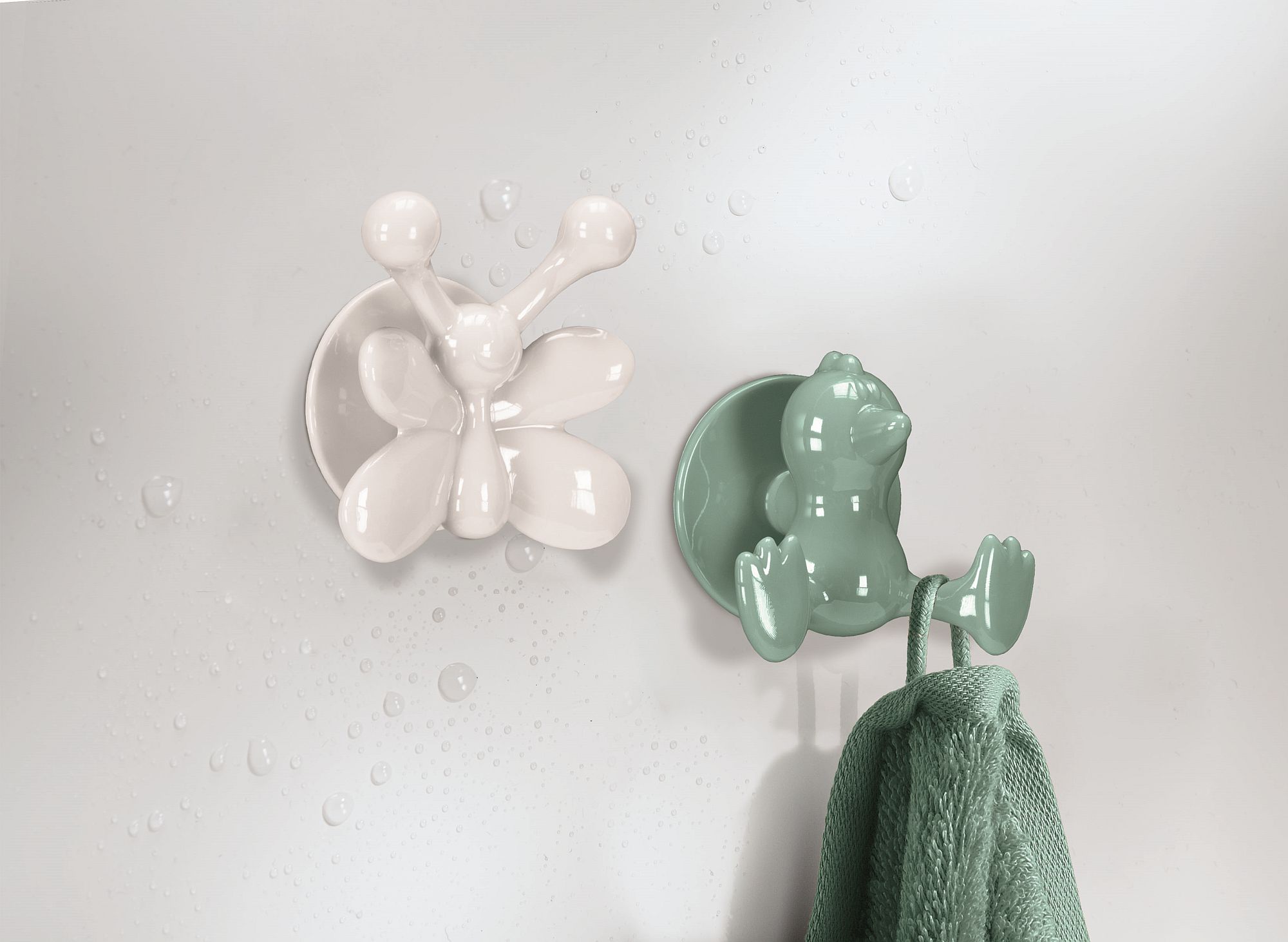 Kleine Wolke Jolly Hooks haczyk na ręcznik podwójny szary 8052977887