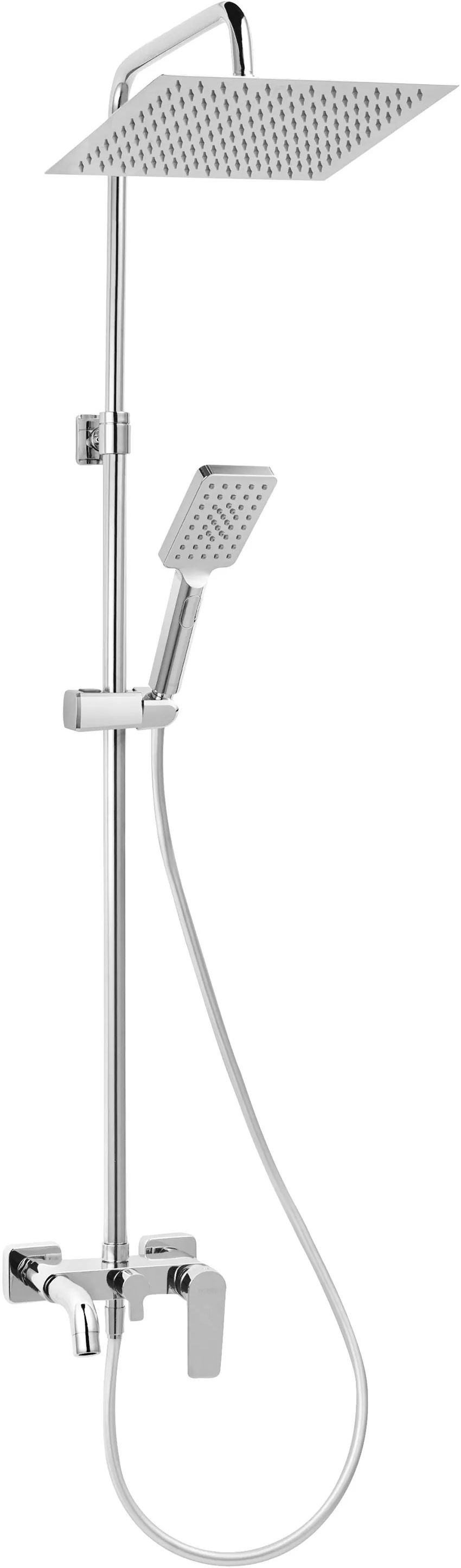 Ferro Algeo Square zestaw prysznicowy ścienny z deszczownicą chrom NP80-BAQ13U - Wysyłka w 24h