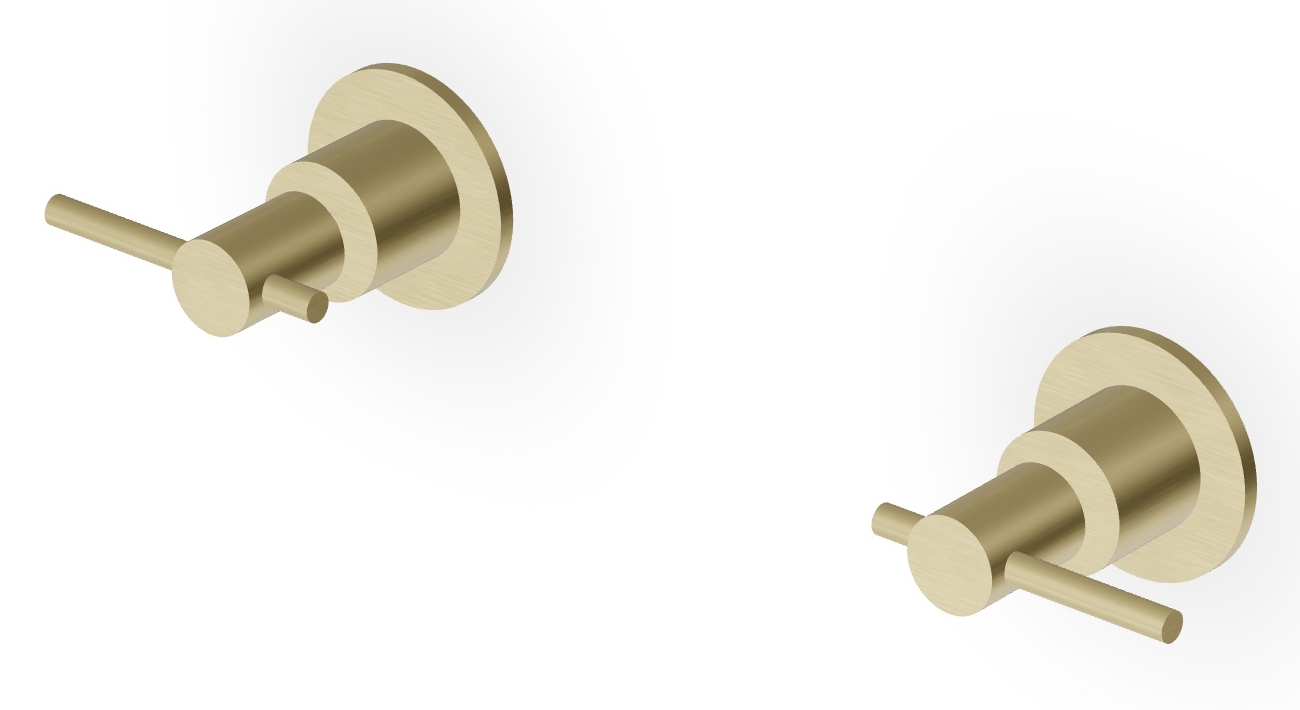 Zucchetti Helm bateria prysznicowa podtynkowa brytyjskie złoto szczotkowane ZHL738.XP31