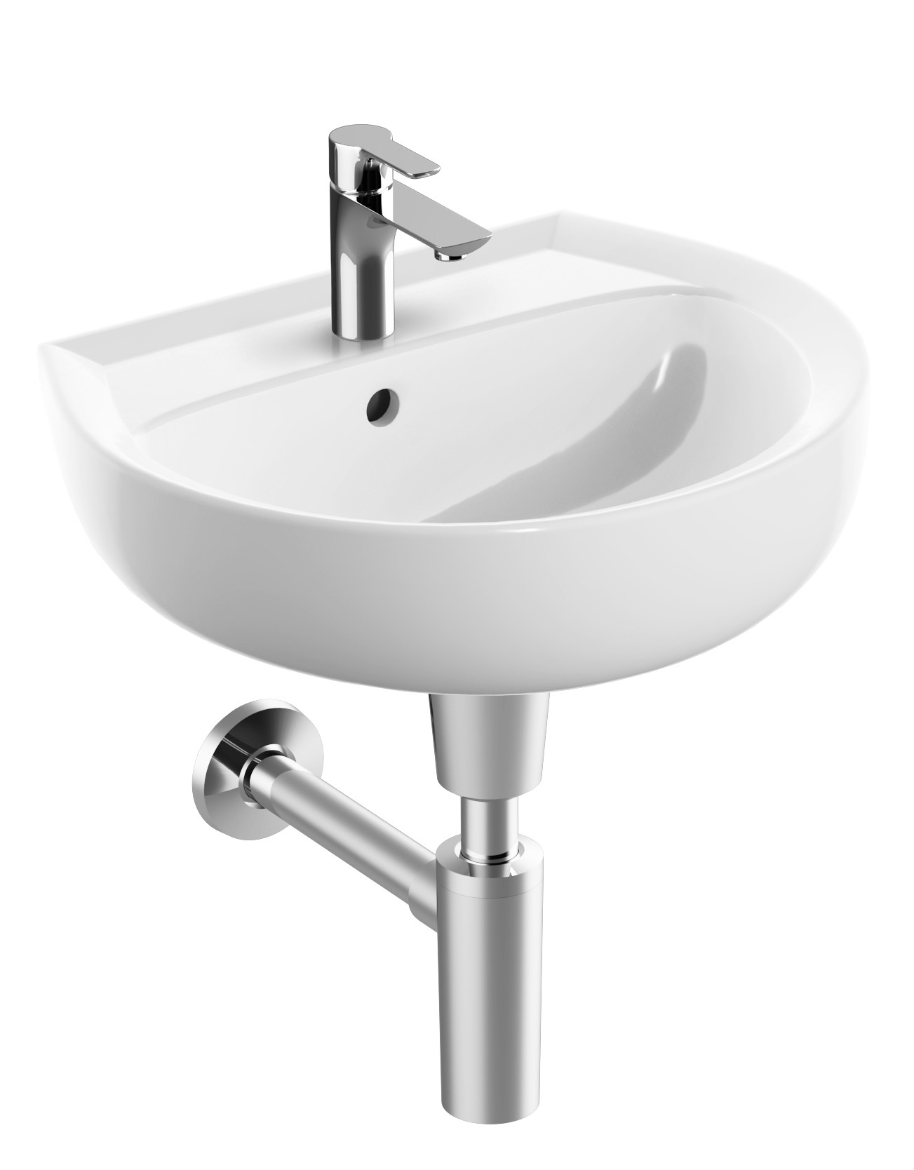 Koło Rekord umywalka 45x37 cm półokrągła biała K91145000 - Wysyłka w 24h