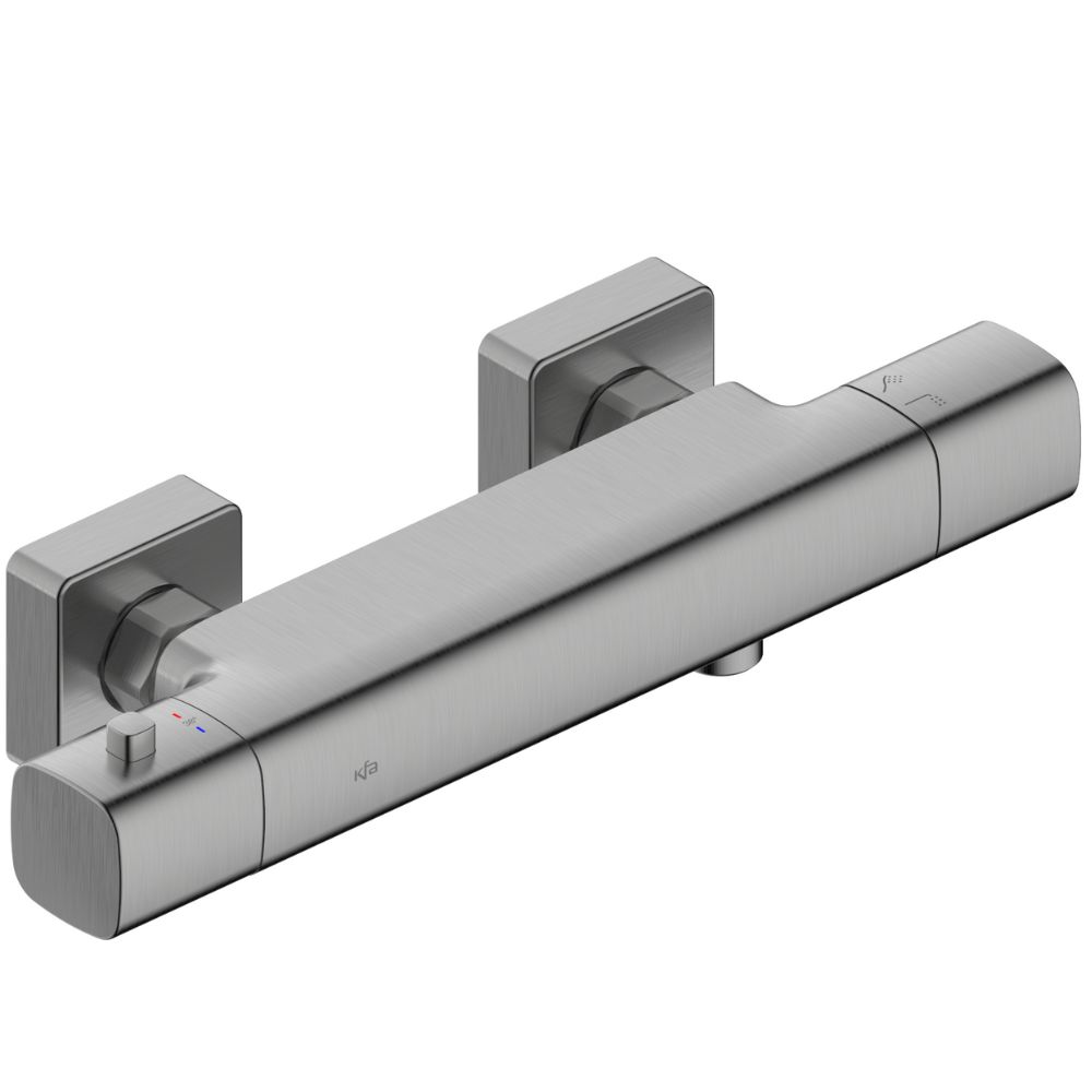 KFA Armatura Malaga bateria prysznicowa ścienna z termostatem gun metal grey 5756-010-61