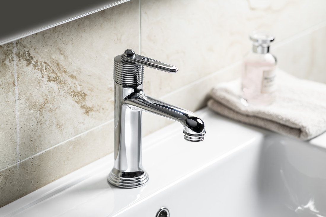 Sapho Bebe bateria umywalkowa stojąca chrom BB002