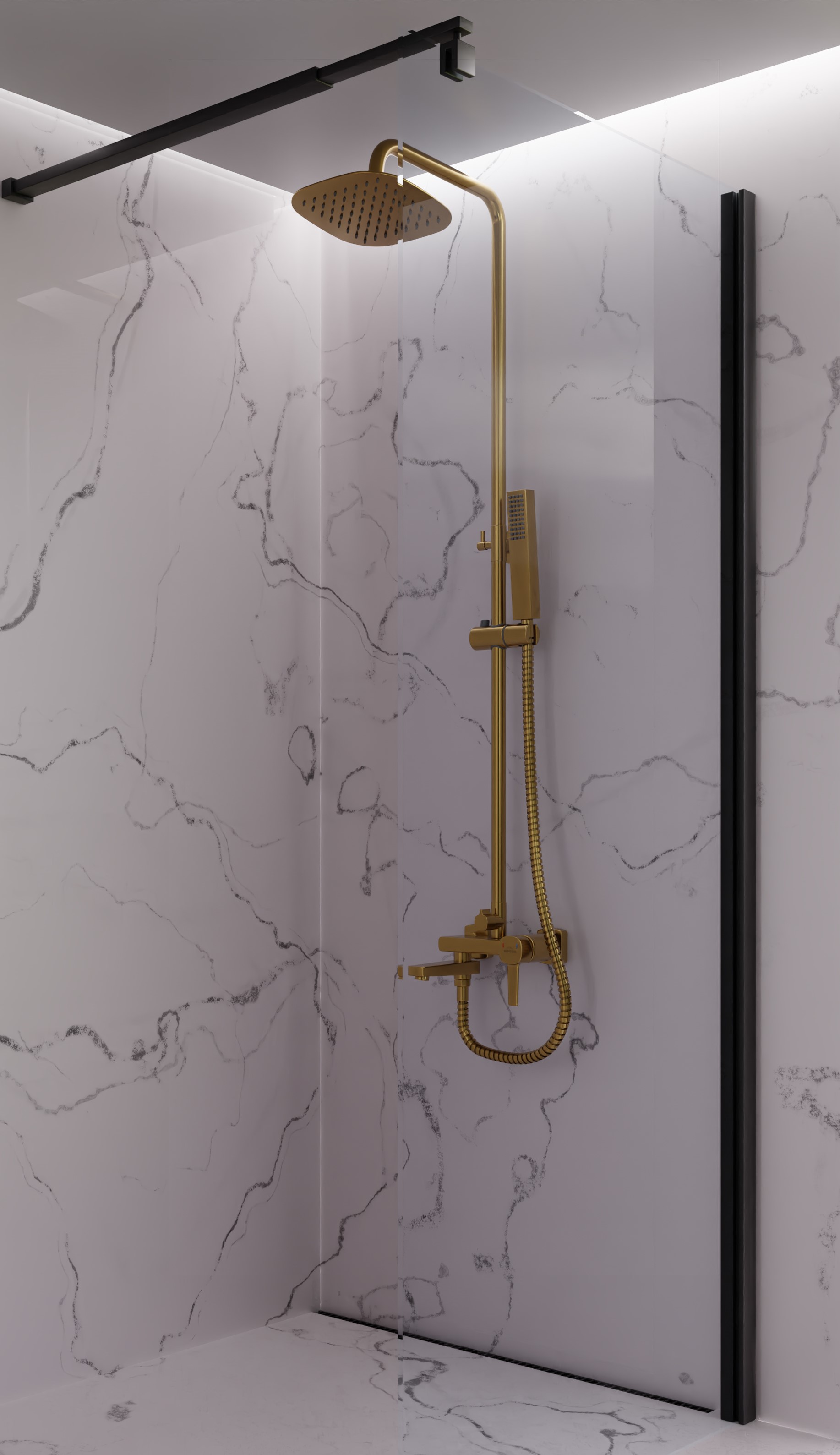 Invena Glamour słuchawka prysznicowa złota AS-05-009