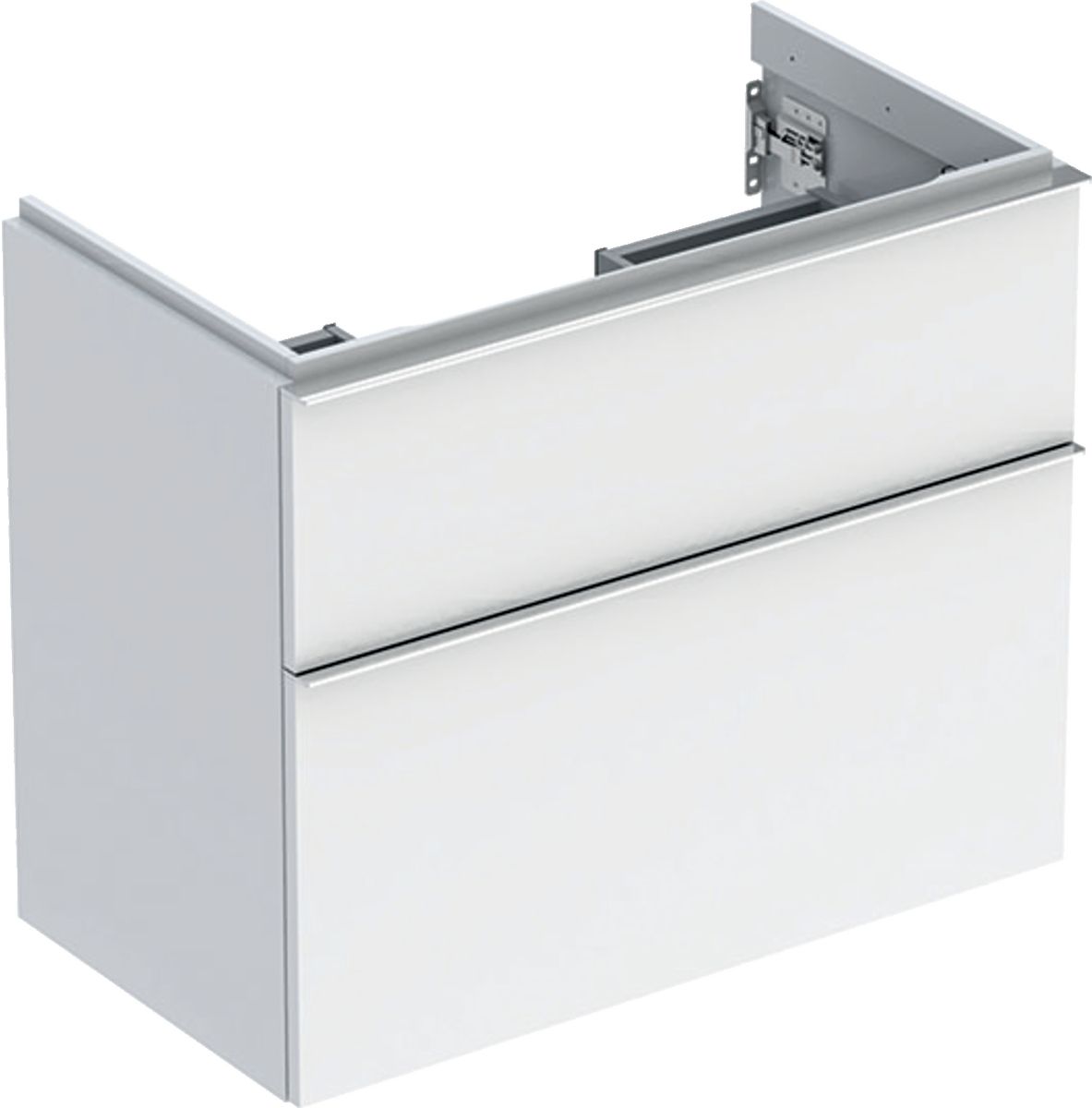 Geberit iCon szafka 74 cm podumywalkowa wisząca biały połysk/chrom 502.308.01.2