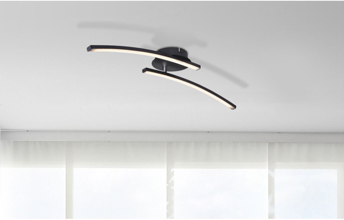 Globo Lighting Tansy I lampa podsufitowa 1x12W LED czarny mat/opal 67129-12