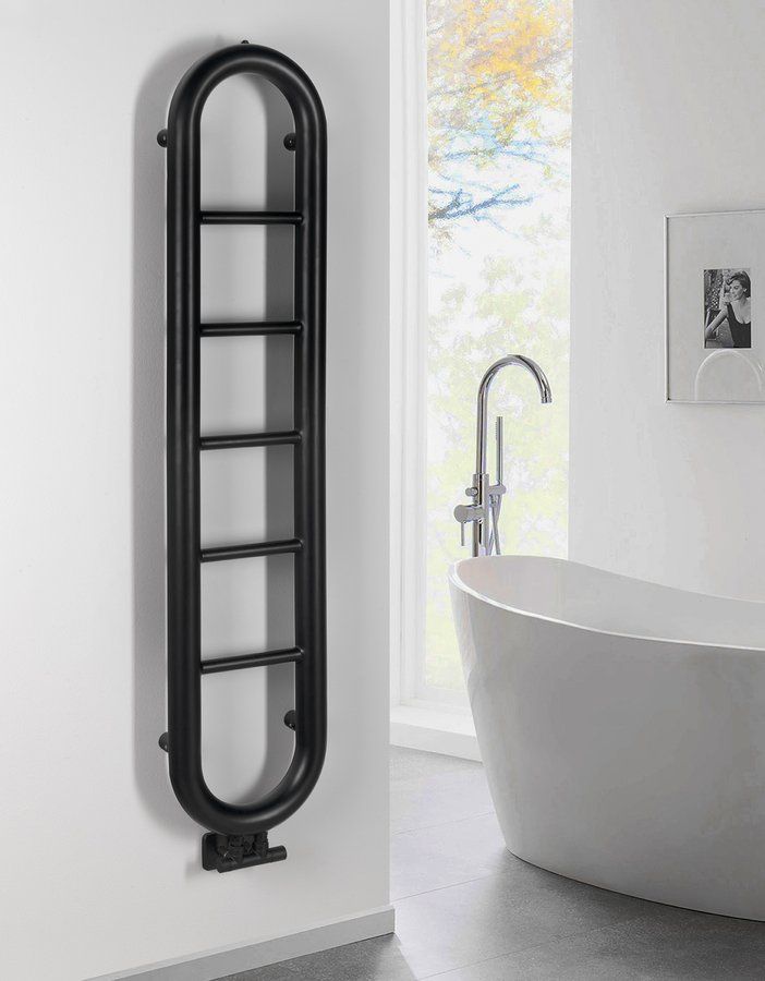 Sapho Horizon grzejnik łazienkowy 33x150 cm czarny mat IR195