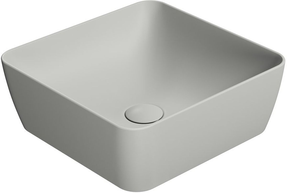 GSI Sand umywalka 38 cm nablatowa kwadratowa cenere mat 903817