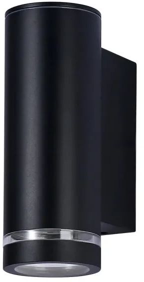 Italux Fondo kinkiet zewnętrzny 1x40 W czarny piaskowany OWL-2067-1-GU10