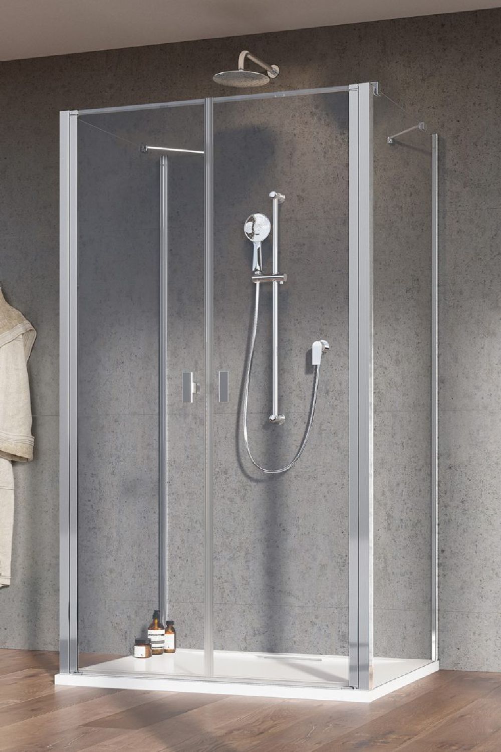 Radaway Nes 8 ścianka prysznicowa 100 cm chrom połysk/szkło przezroczyste 10080100-01-01