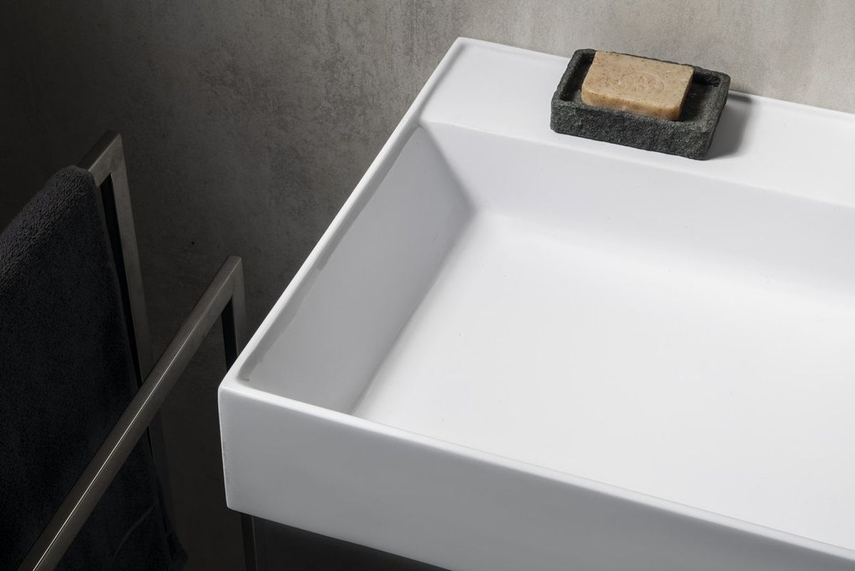 Sapho Godiva umywalka 96x44 cm ścienna prostokątna biała GU096-0 - Wysyłka w 24h