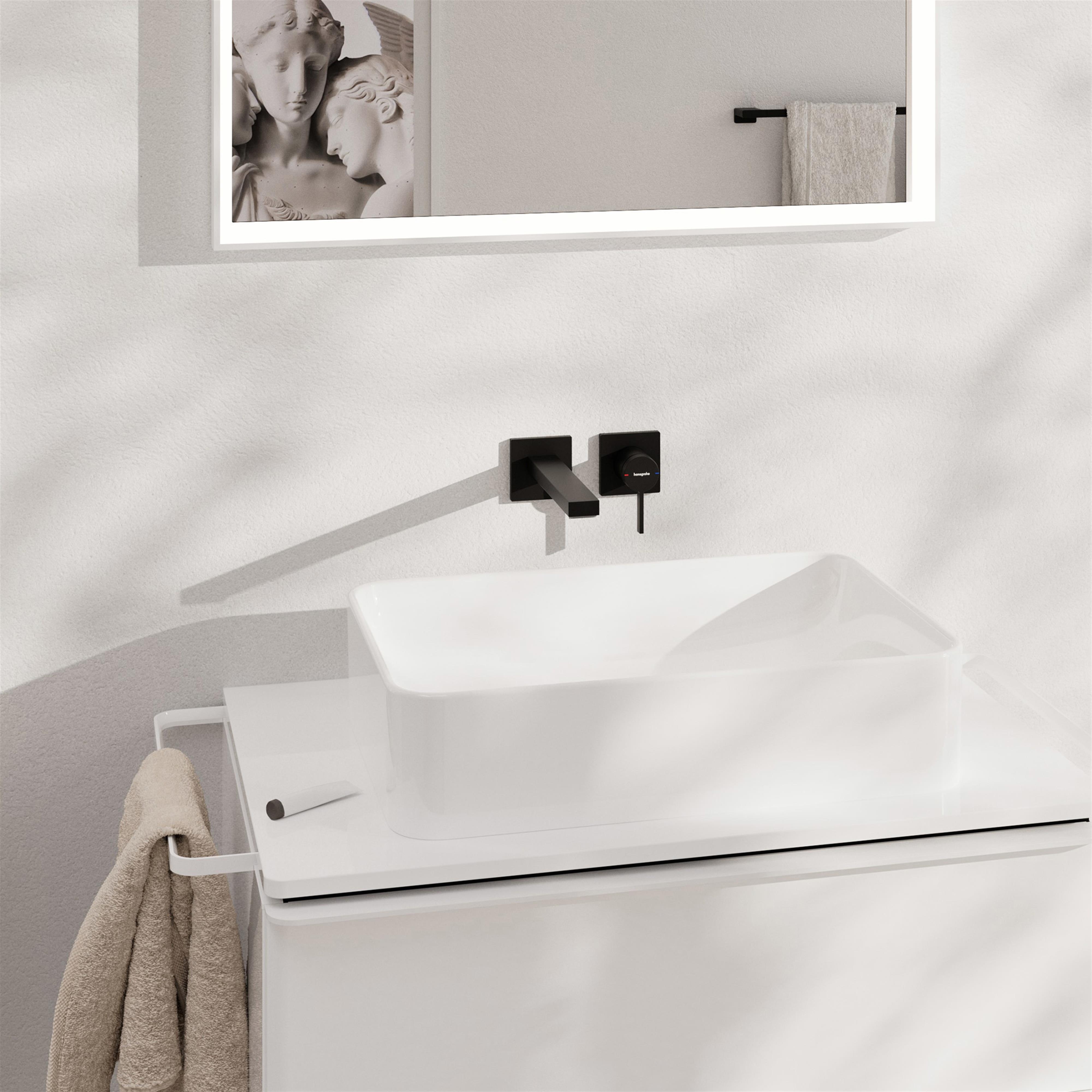 Hansgrohe Tecturis E bateria umywalkowa podtynkowa czarna 73051670