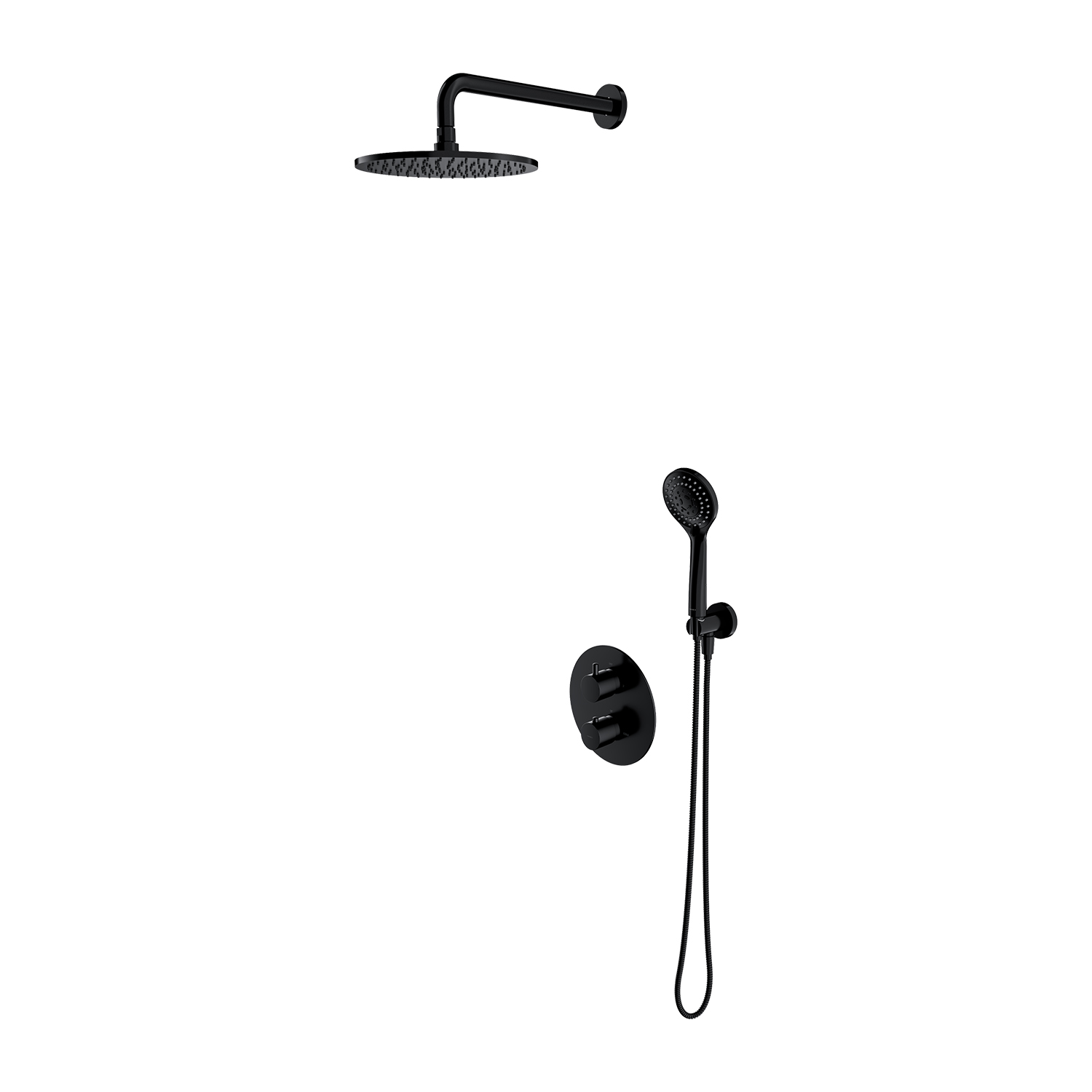 Omnires Y zestaw prysznicowy podtynkowy termostatyczny z deszczownicą czarny SYSYT05BL - Wysyłka w 24h