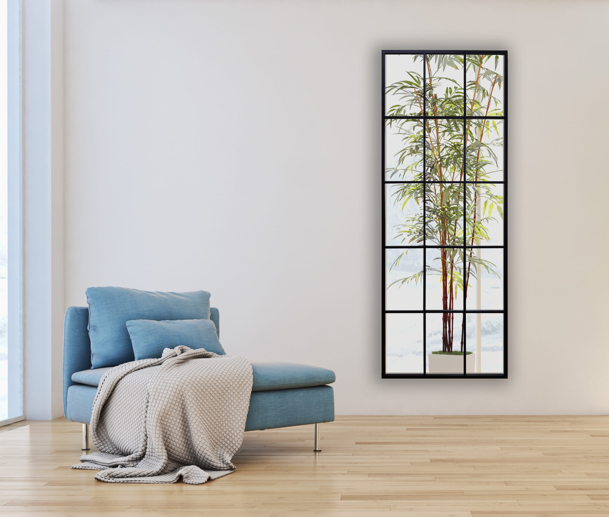 BD Art Szprosy lustro 60x160 cm prostokątne czarny 301210000327