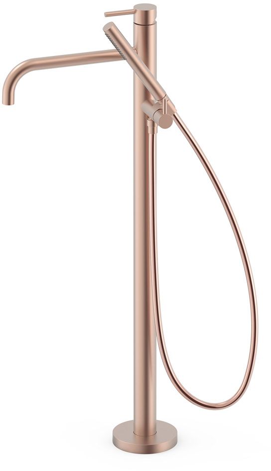 Tres Study Exclusive bateria wannowo-prysznicowa wolnostojąca różowe złoto mat 26247005OPM