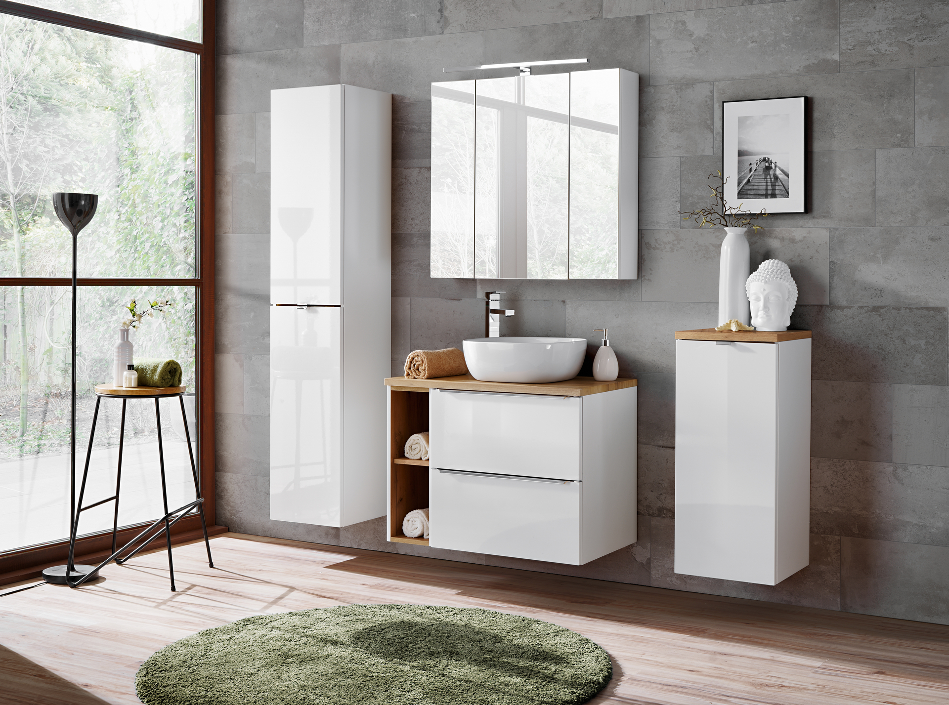 Comad Capri White szafka 35x33x170 cm boczna wisząca biała CAPRI WHITE 800B FSC