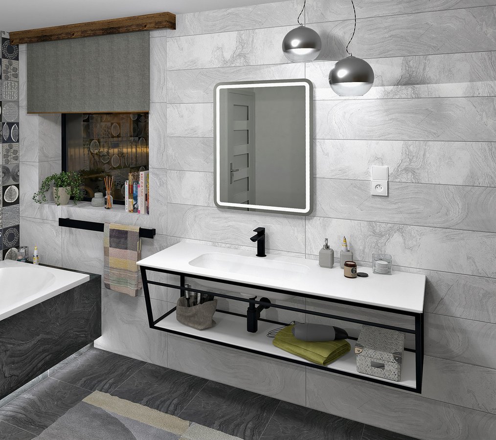 Sapho Aruba umywalka 130x51,5 cm meblowa prostokątna lewa biały mat AR130-B1L