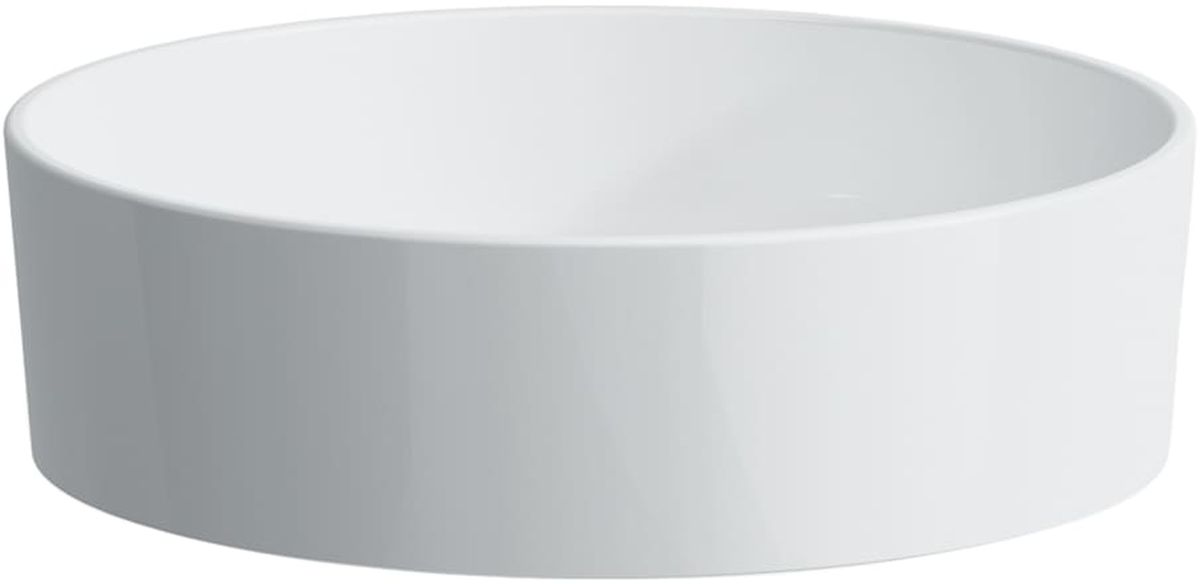 Laufen Kartell umywalka 42x42 cm okrągła nablatowa biała H8123310001121