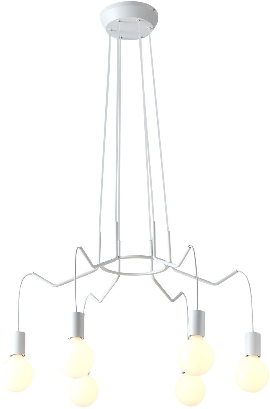 Candellux Basso lampa wisząca 6x40W biały mat 36-71026