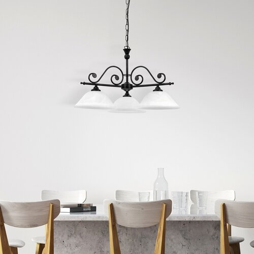 Rabalux Dorothea lampa wisząca 3x60 W biała-czarna 7773