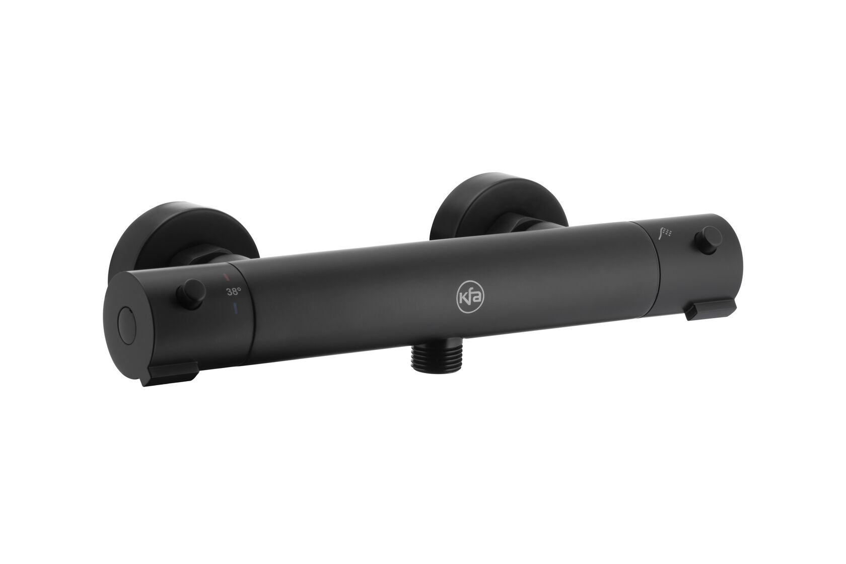 KFA Armatura Moza Black bateria prysznicowa ścienna termostatyczna czarny mat 5736-010-81