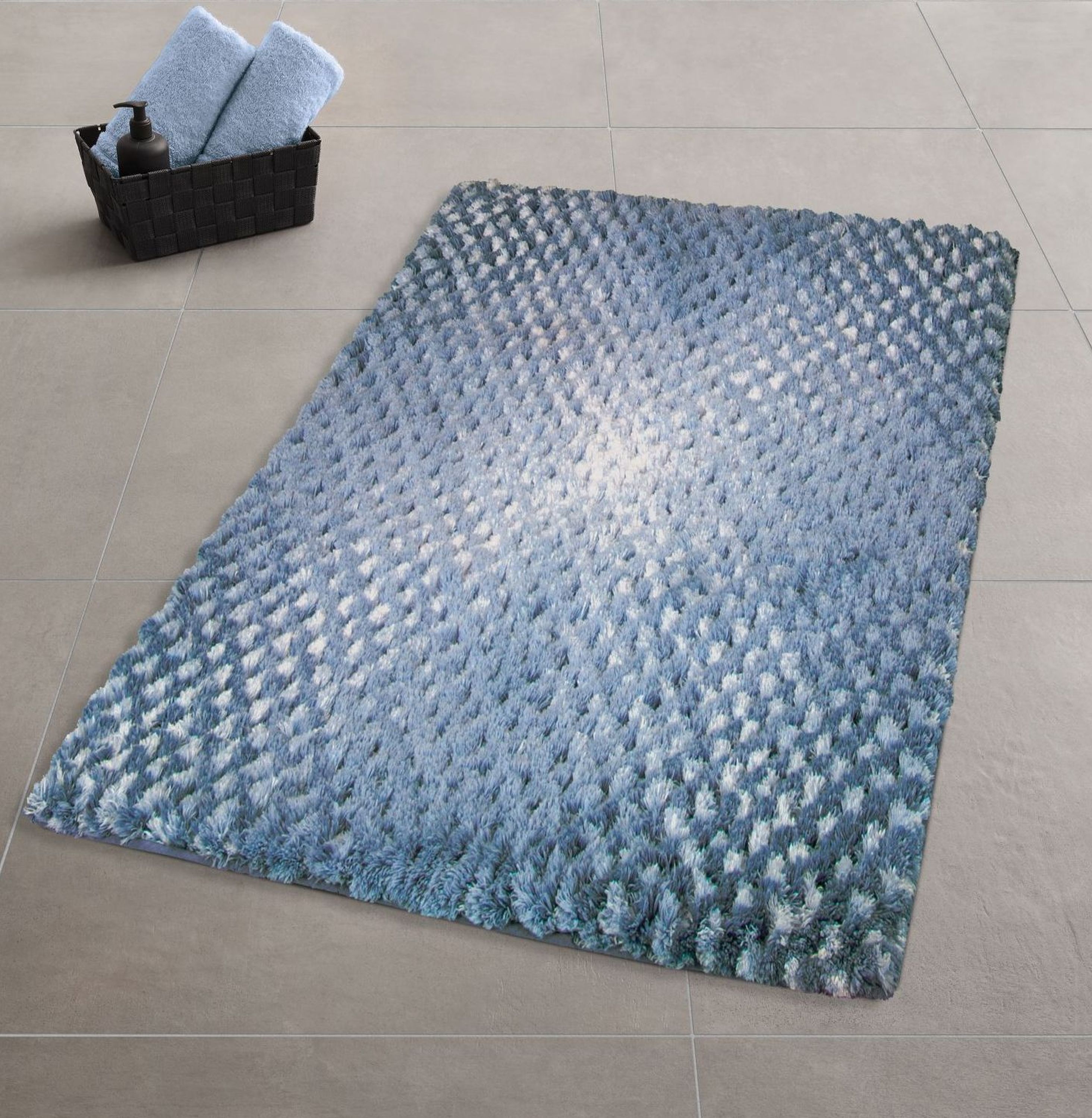 Kleine Wolke Cory dywanik łazienkowy 100x60 cm prostokątny niebieski Navy 9121750360