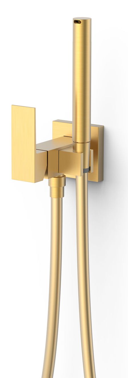 Tres Cuadro-Tres bateria bidetowa podtynkowa złoty mat 24-K 00612301OM