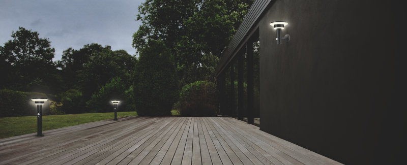 Ledvance Endura Style Solar Double Circle lampa stojąca zewnętrzna 1x6W LED solarna czarna