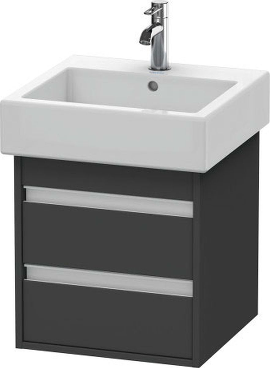 Duravit Ketho szafka 45 cm podumywalkowa wisząca grafit mat KT663504949